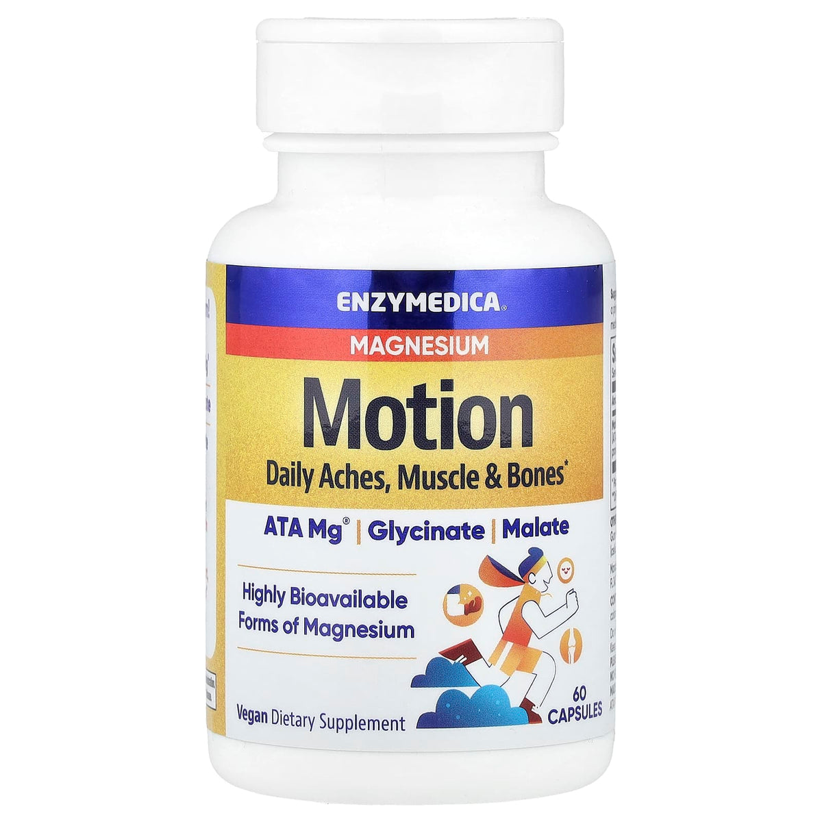 Enzymedica Magnesium Motion, 60 Capsules (350 mg per Capsule) - view 3