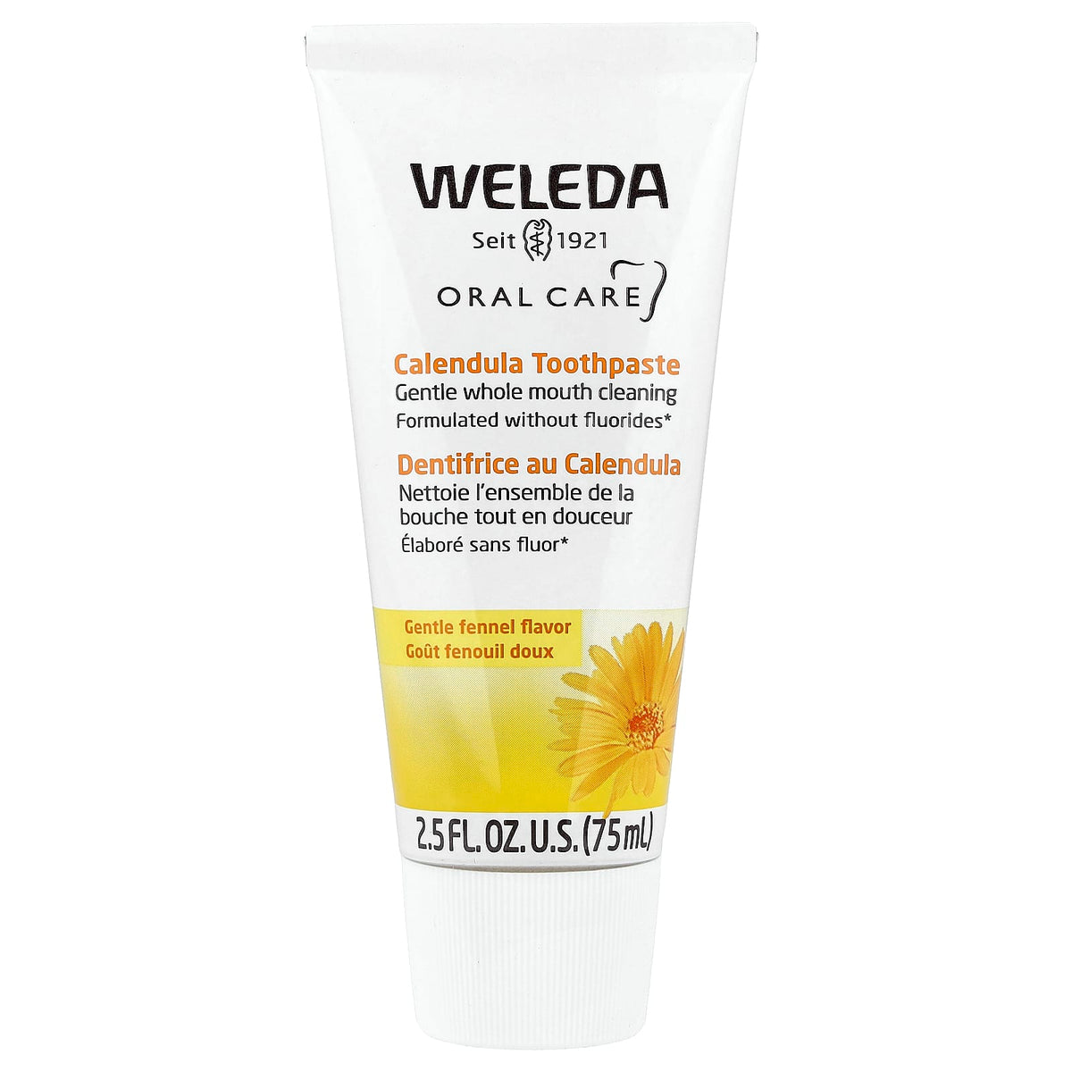 Weleda Oral Care Calendula Toothpaste, Gentle Fennel, 75 ml