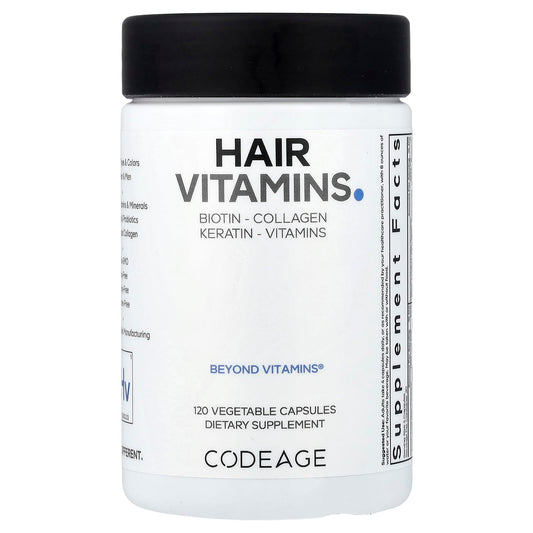 Codeage Hair Vitamins, 120 Vegetable Capsules