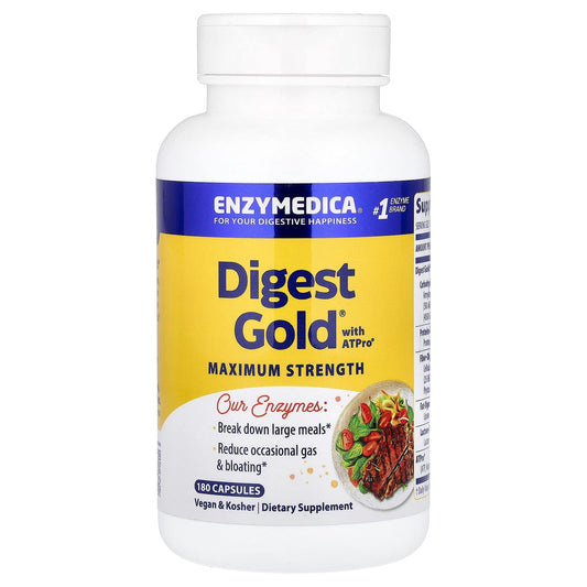 Enzymedica Digest Gold with ATPro, 180 Capsules
