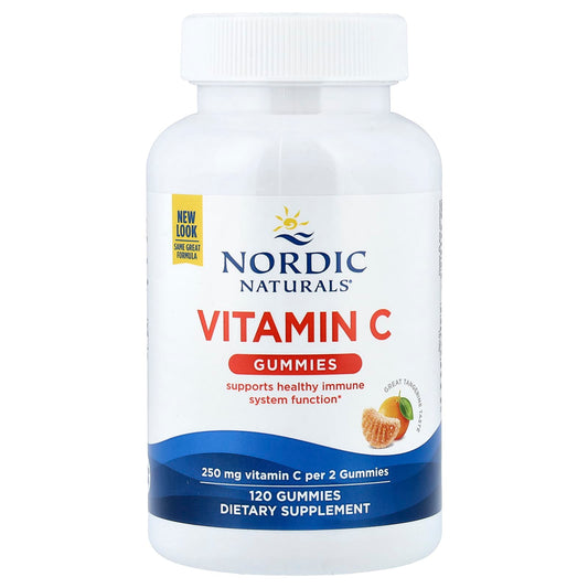 Nordic Naturals Vitamin C Gummies, Tangerine, 120 Gummies (125 mg per Gummy)