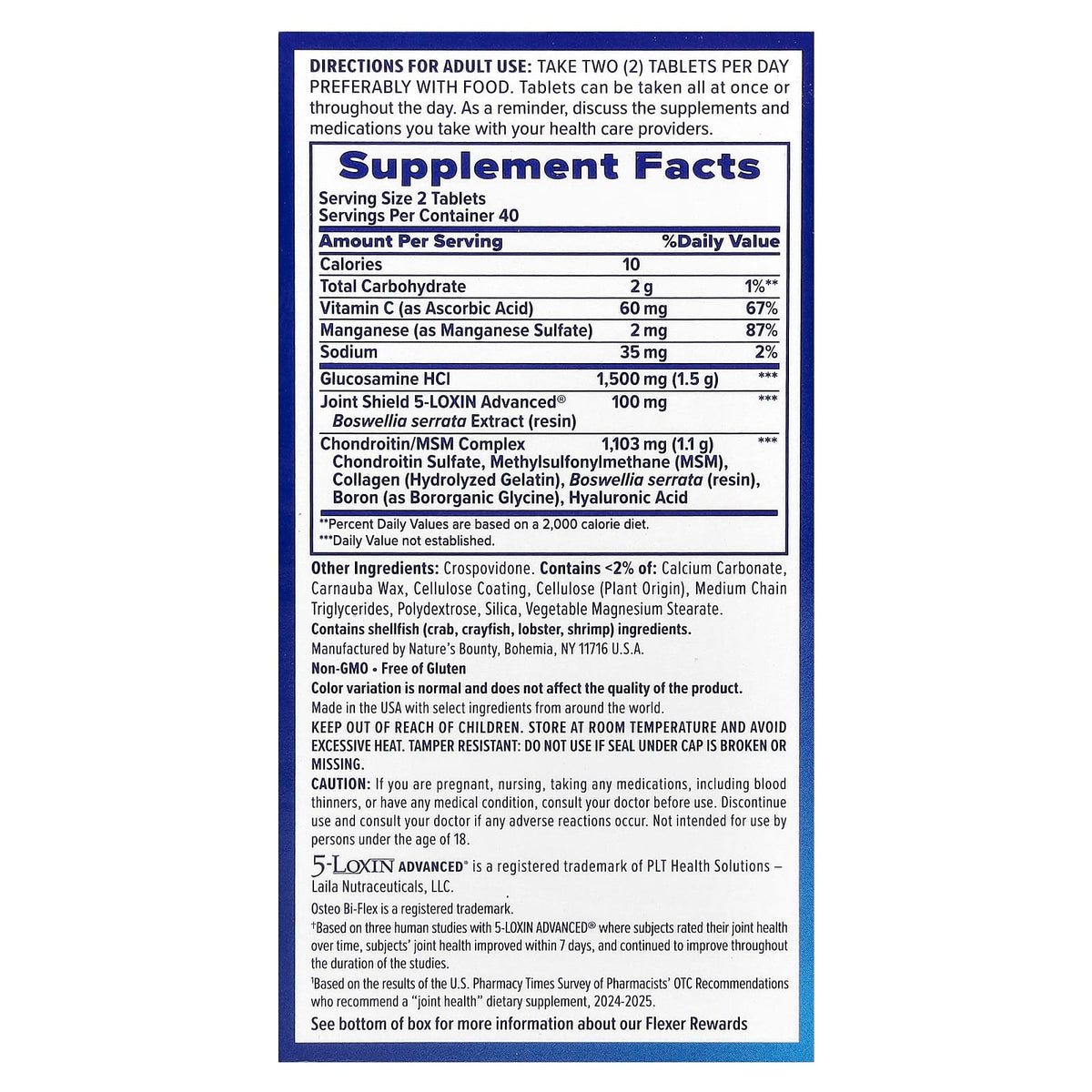 Osteo Bi-Flex Joint Health Triple Strength, 40 Coated Tablets - view 2