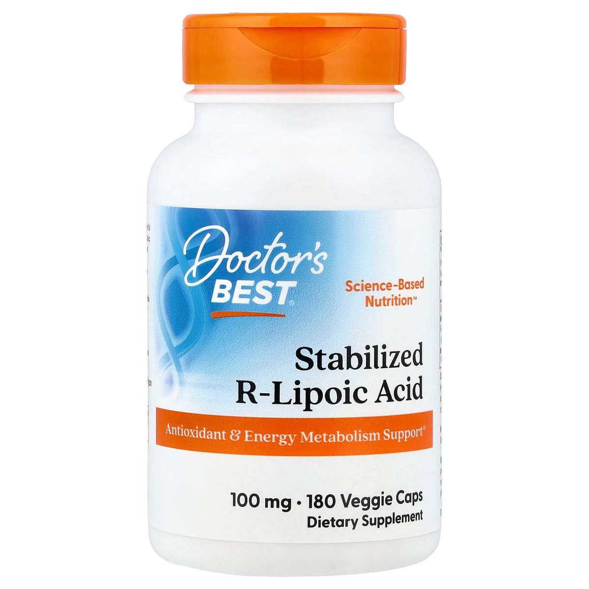 Doctor's Best Stabilized R-Lipoic Acid, 100 mg, 180 Veggie Caps
