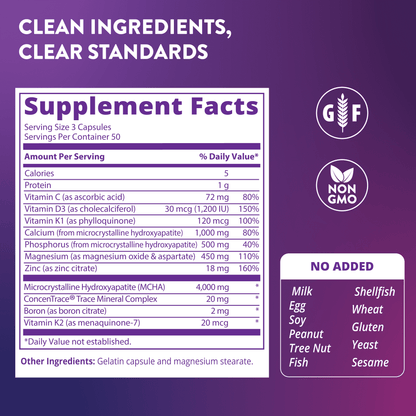 MRM Nutrition Bone Maximizer III with MCHA, 150 Capsules - view 3
