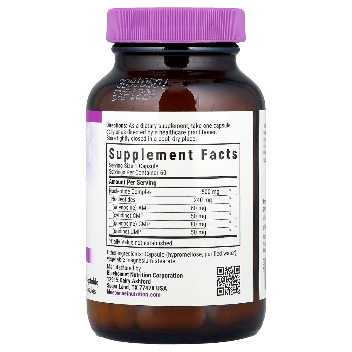 Bluebonnet Nutrition Nucleotide Complex, RNA / DNA, 60 Vegetable Capsules - view 2