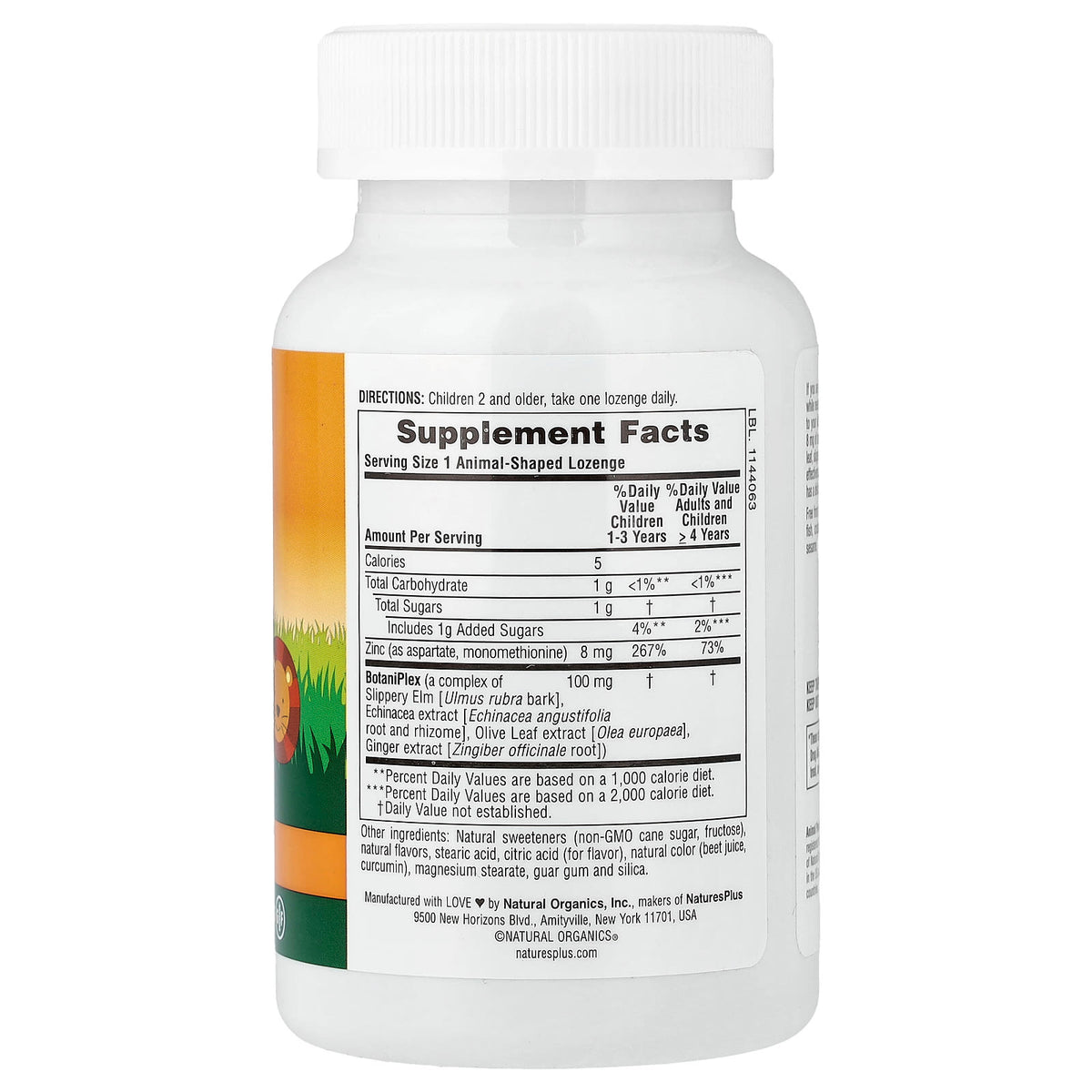 NaturesPlus Animal Parade Kid Zinc Tangerine 90 Animal-Shaped Lozenges — alternate product view