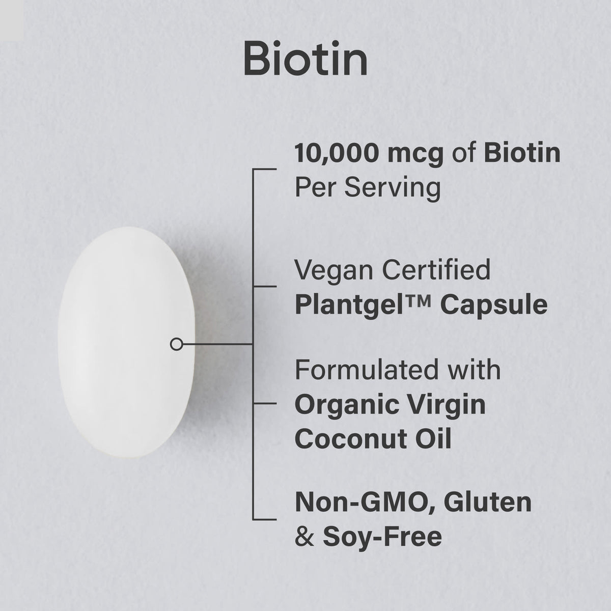 Sports Research Biotin, 10,000 mcg, 120 Veggie Softgels - view 3