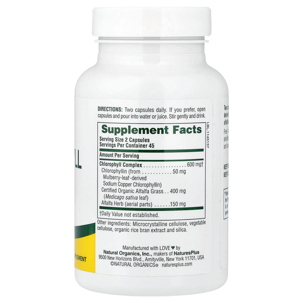 NaturesPlus Chlorophyll Complex, 90 Capsules - view 2