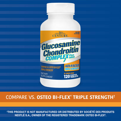 21st Century Glucosamine Chondroitin MSM, Advanced Triple Strength, 120 Tablets - view 4