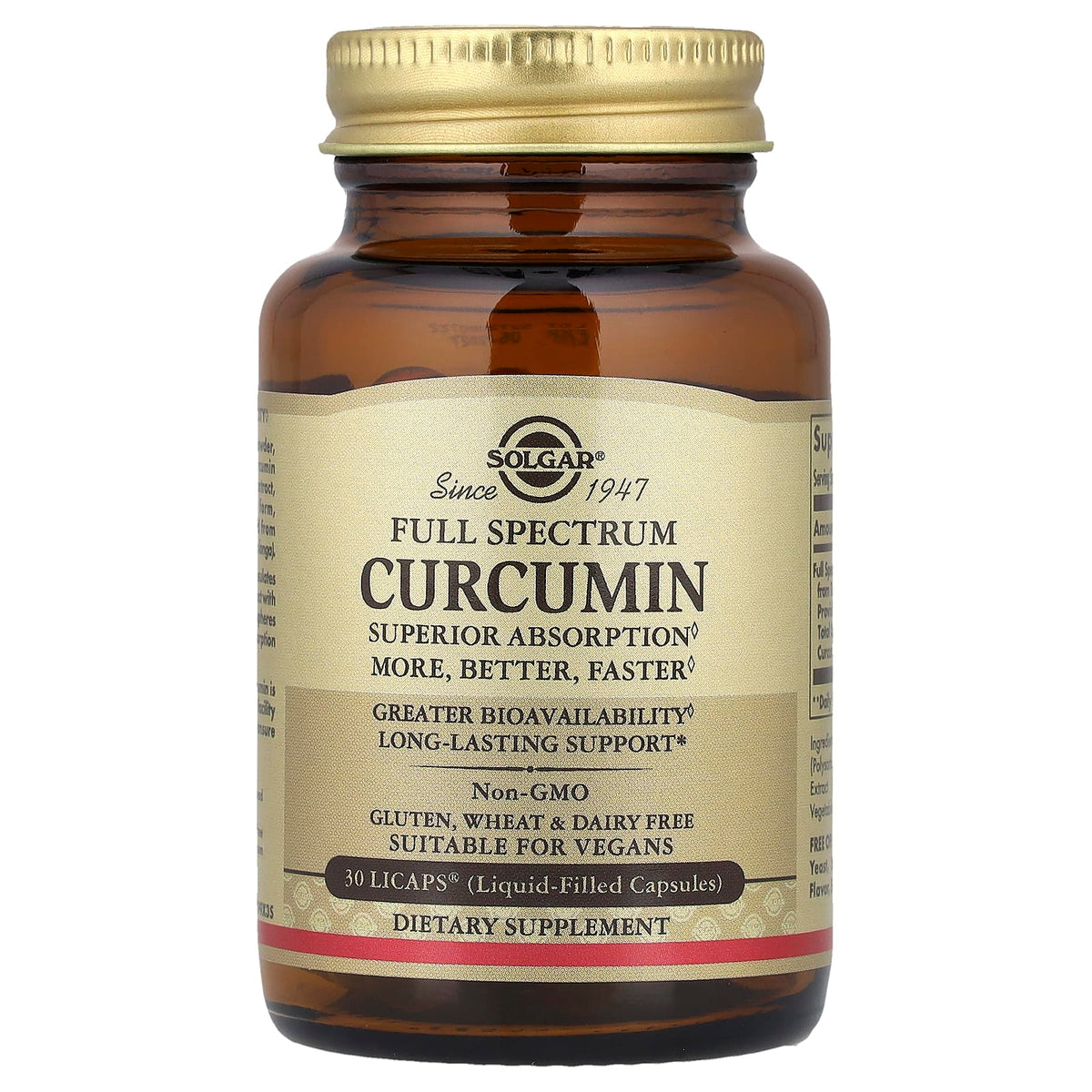 Solgar Full Spectrum Curcumin, 30 LiCaps - view 3
