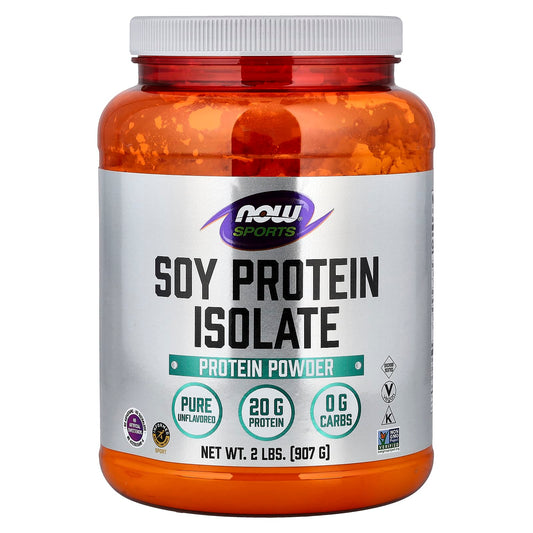NOW Foods Sports Soy Protein Isolate Pure Unflavoured 907 g (2 lb)