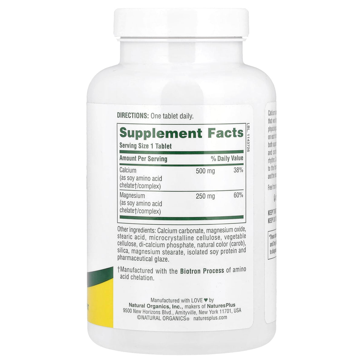 NaturesPlus Cal/Mag, 180 Tablets - view 2