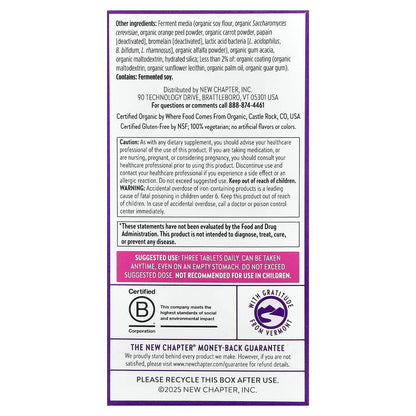 New Chapter Perfect Postnatal Multivitamin, 96 Vegetarian Tablets - view 3
