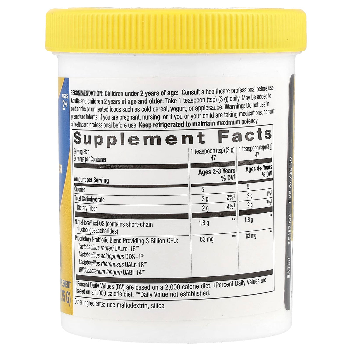 Nature's Way Primadophilus Reuteri Probiotic Powder, 3 Billion CFU, 142 g (5 oz) - view 2