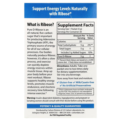 Carlson Ribose 5 g 30 Single-Serving Packets - view 2