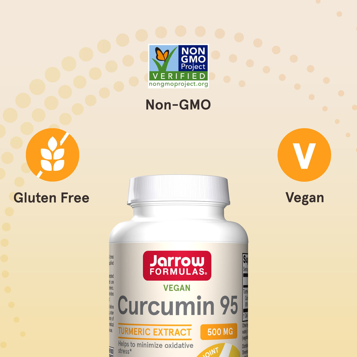 Jarrow Formulas Curcumin 95 Turmeric Extract, 500 mg, 60 Veggie Capsules - view 5