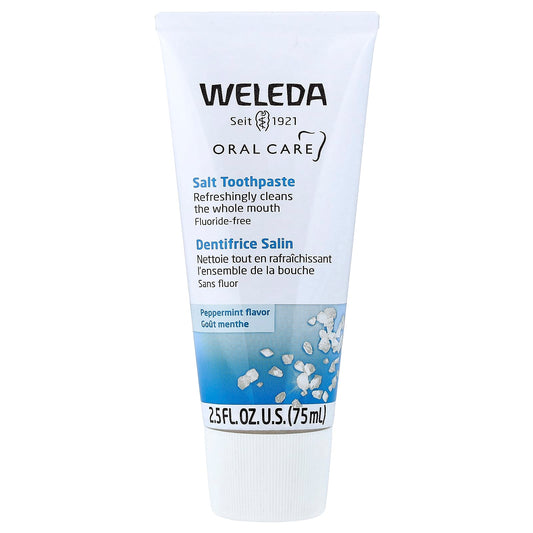 Weleda Salt Toothpaste, Fluoride Free, Peppermint, 75 ml