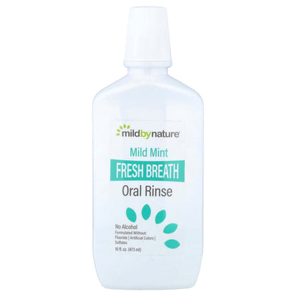 Mild By Nature Fresh Breath Oral Rinse, No Alcohol, Mild Mint, 473 ml (16 fl oz)