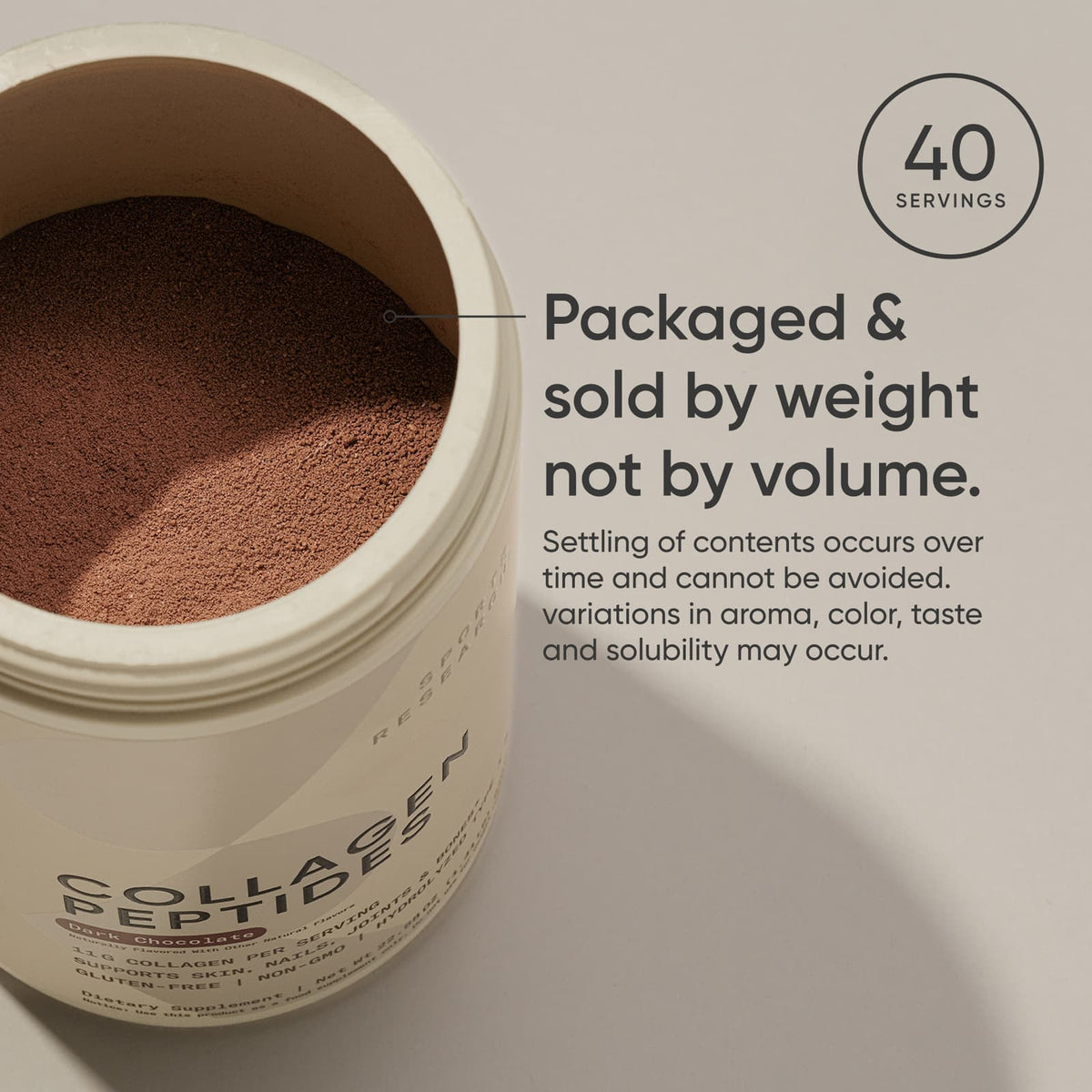 Sports Research Collagen Peptides, Dark Chocolate, 640 g (1.41 lb) - view 6