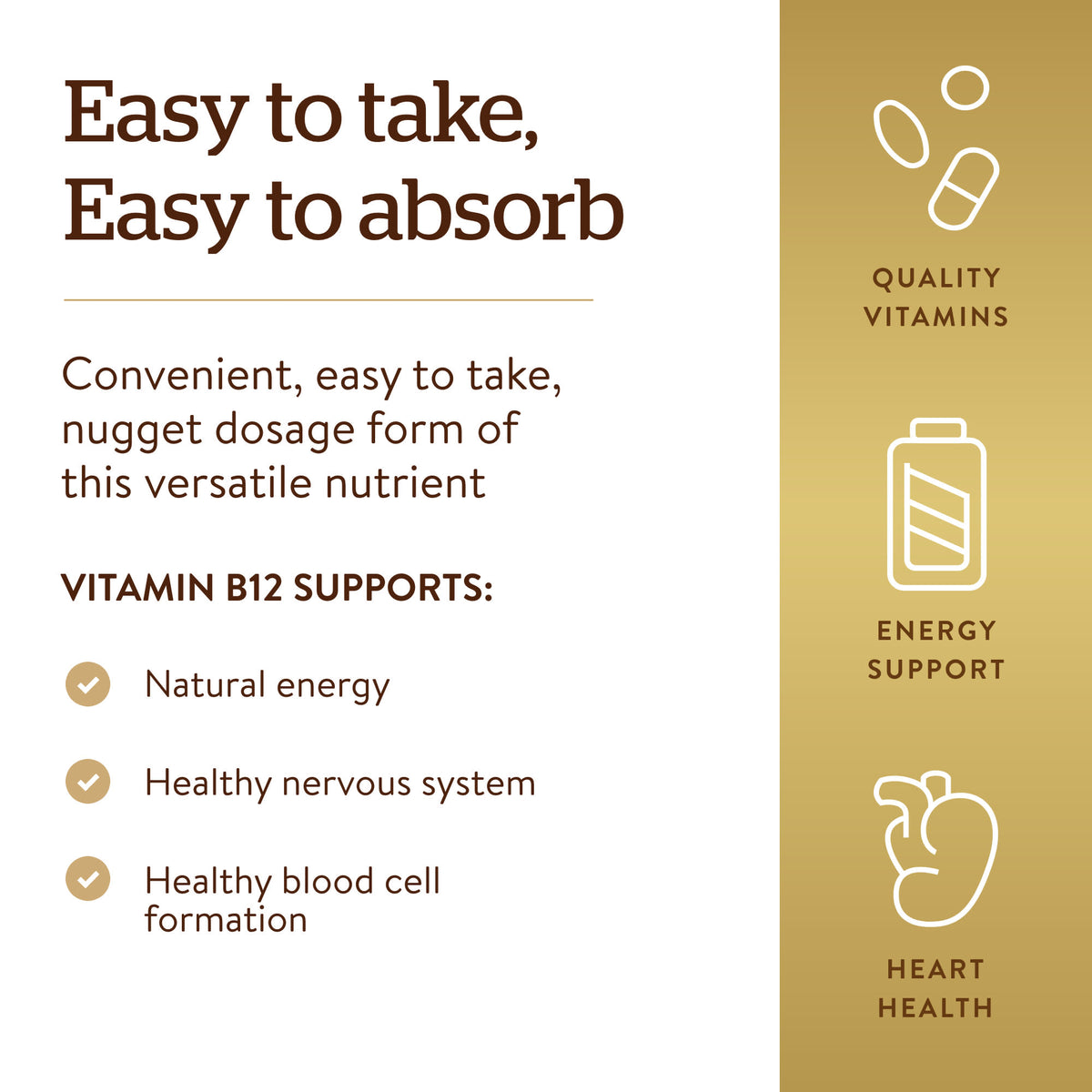 Solgar Vitamin B12 Sublingual 1,000 mcg, 250 Nuggets - view 4