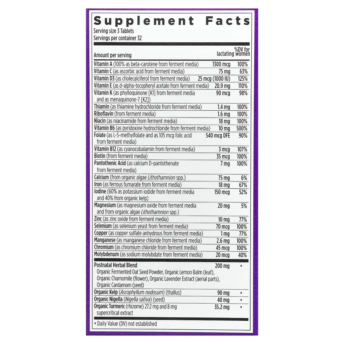 New Chapter Perfect Postnatal Multivitamin, 96 Vegetarian Tablets - view 2