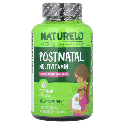 NATURELO Postnatal Multivitamin for Breastfeeding Mums, 180 Vegetarian Capsules