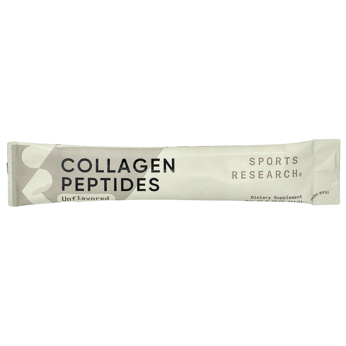 Sports Research Collagen Peptides Unflavoured, 20 Single Packets, 11 g Each - view 3