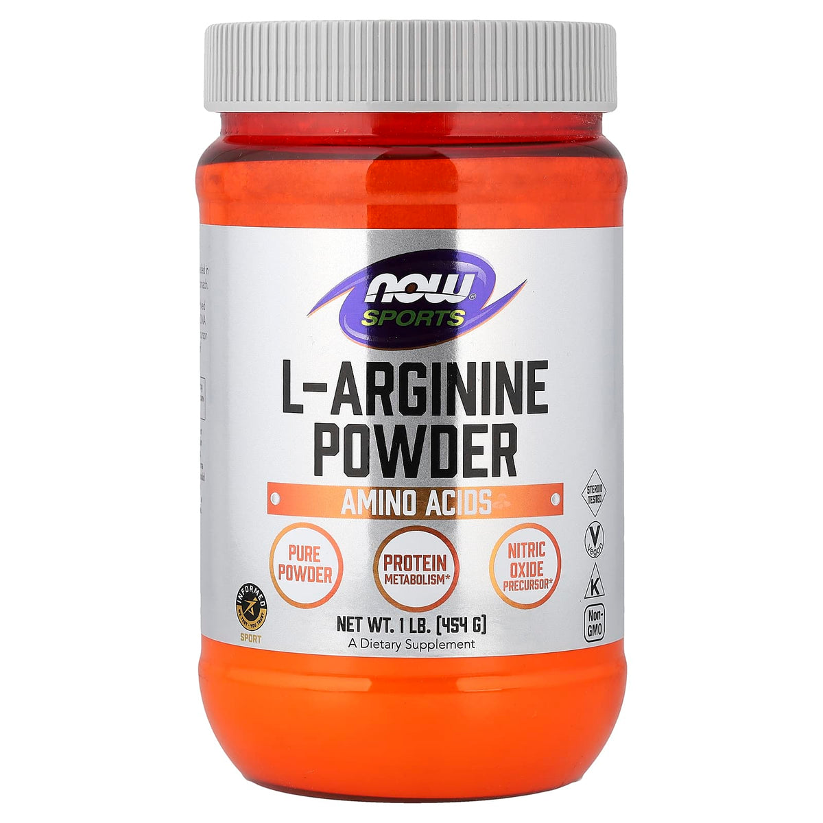NOW Foods Sports L-Arginine Powder, 454 g (1 lb)