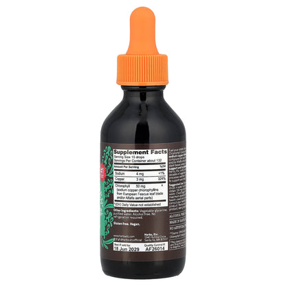 Herbs Etc. ChlorOxygen Chlorophyll, Original, Alcohol Free, 2 fl oz (59 ml) - view 2