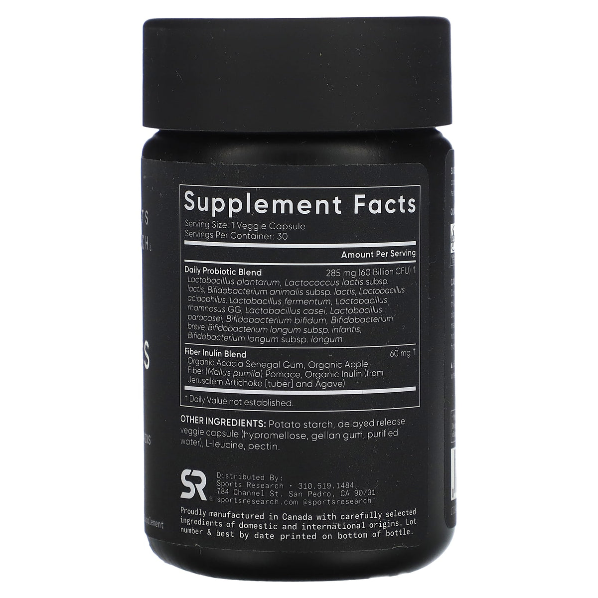 Sports Research Daily Probiotics, 60 Billion CFU, 30 Delayed Release Capsules — alternate product view