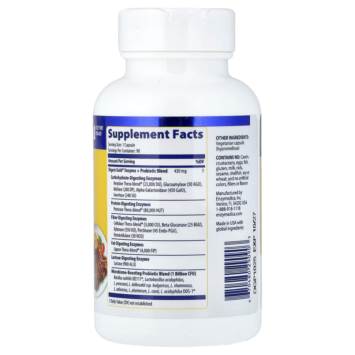 Enzymedica Digest Gold + Probiotics, 90 Capsules - view 2