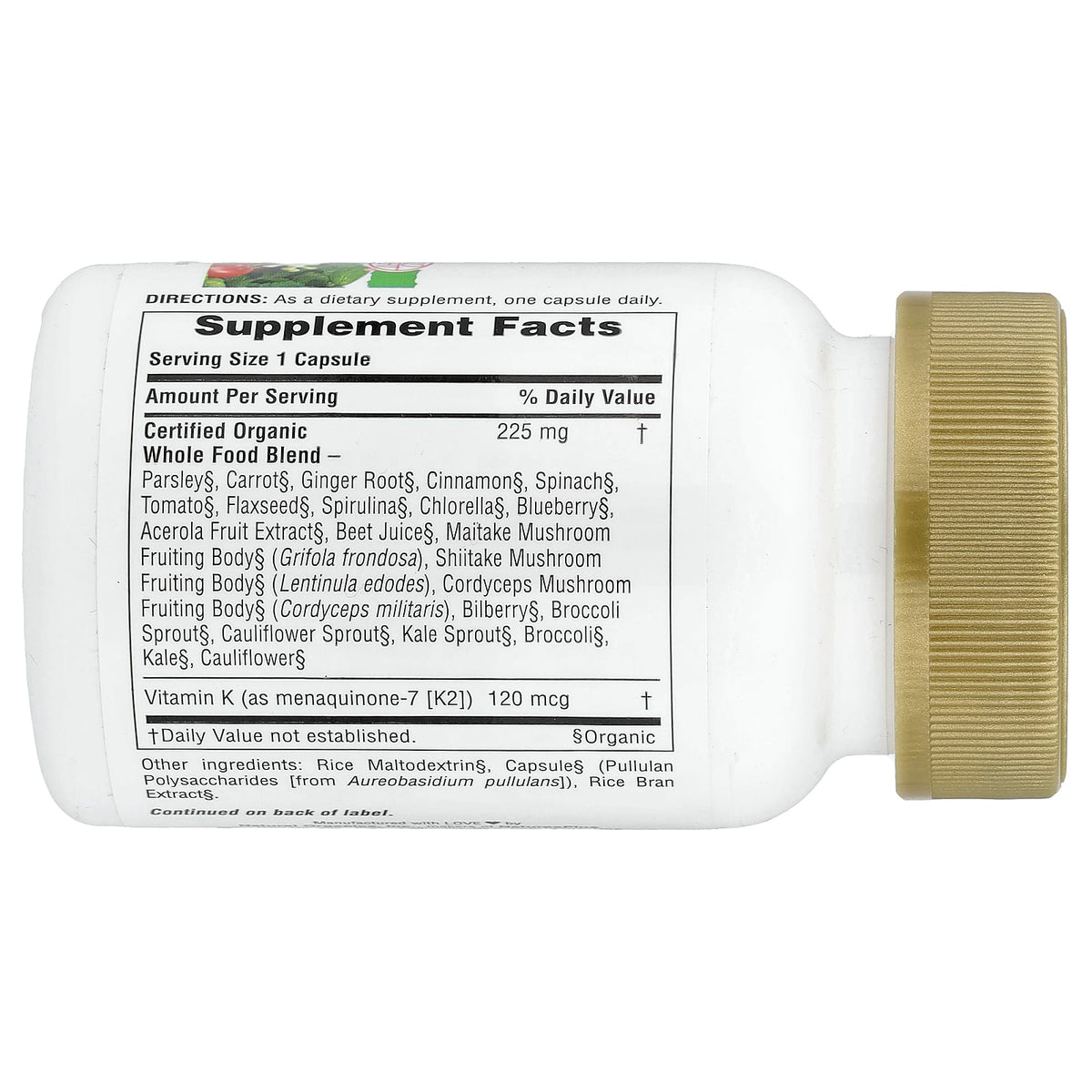 NaturesPlus Source of Life Garden Vitamin K2, 60 Vegan Capsules - view 2