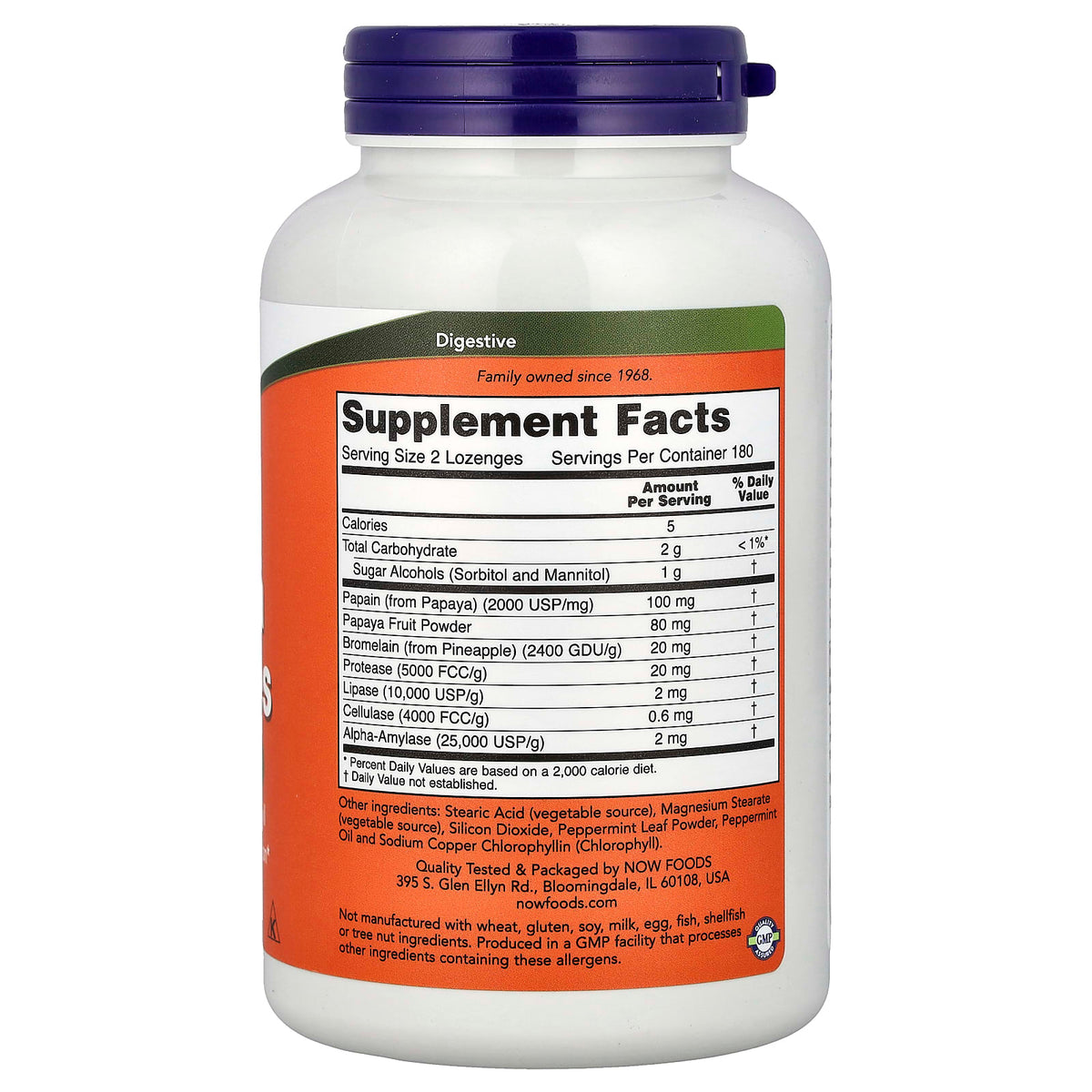 NOW Foods Chewable Papaya Enzymes, 360 Lozenges - view 2