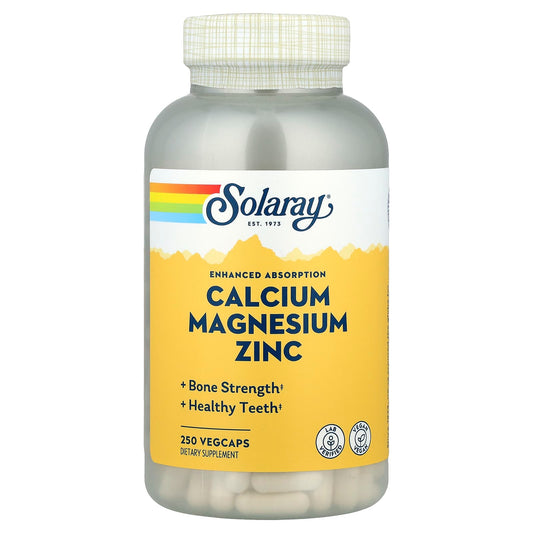 Solaray Calcium Magnesium Zinc, 250 VegCaps