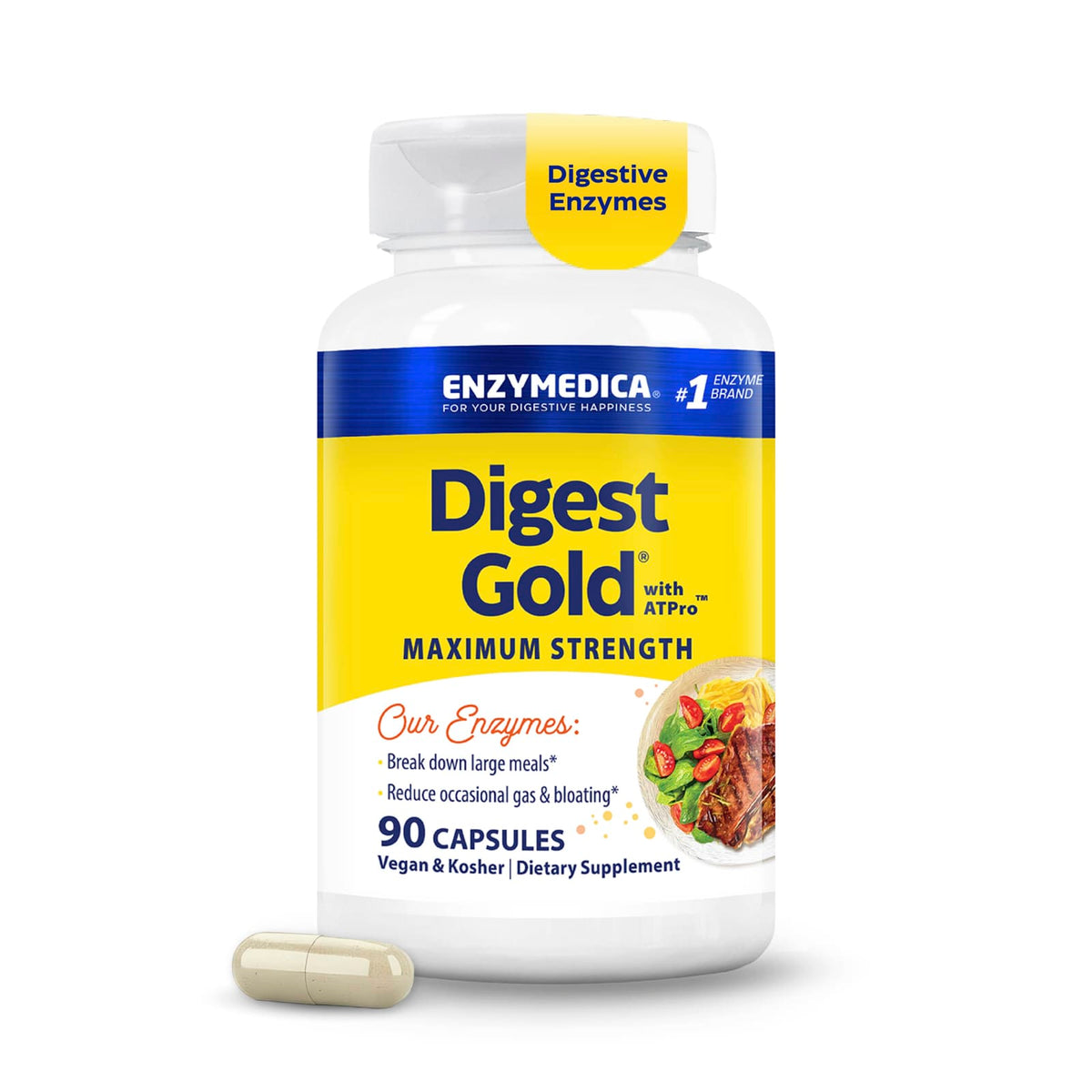 Enzymedica Digest Gold with ATPro, 90 Capsules - view 3