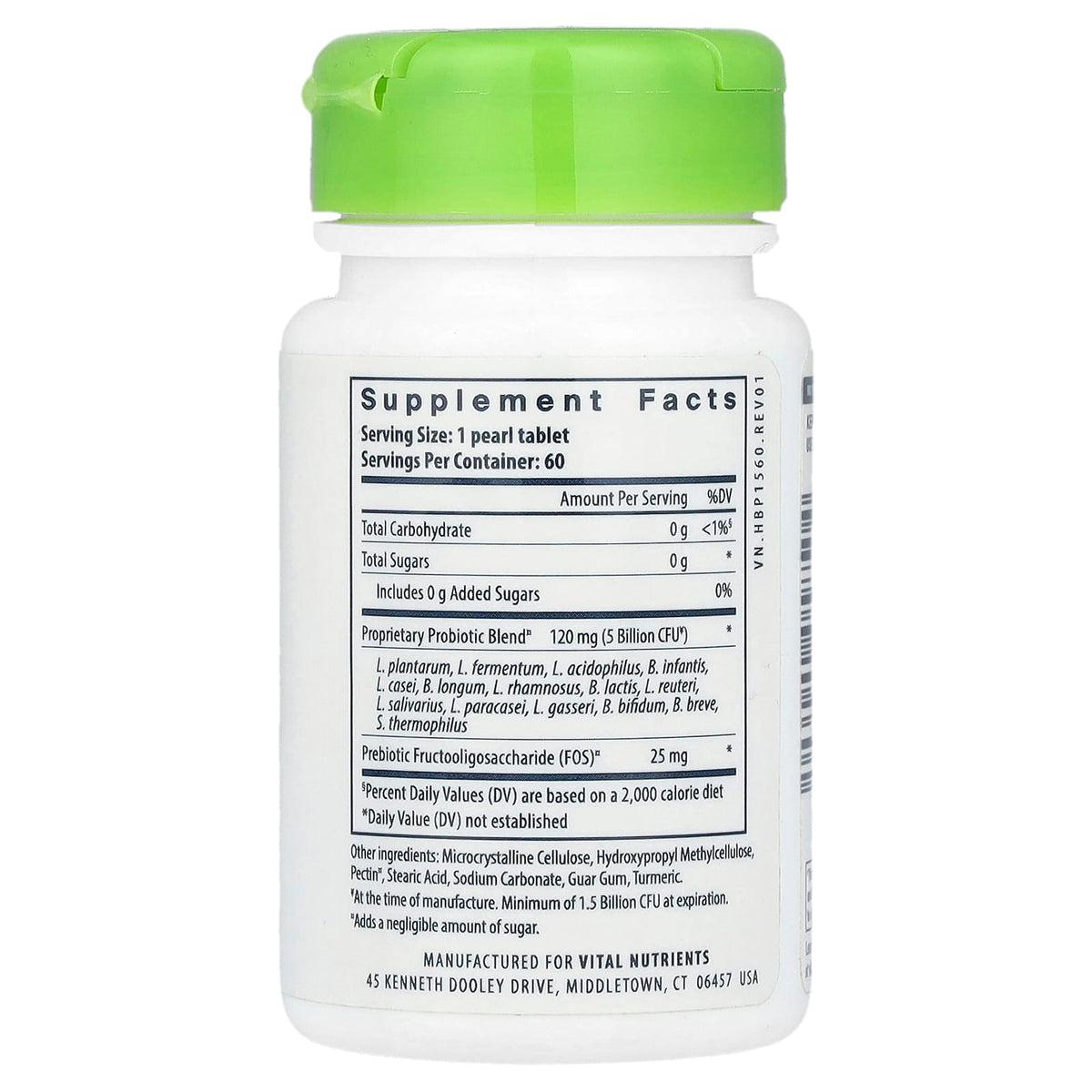 Vital Nutrients Hyperbiotics Pro-15 Pre + Probiotic, 60 Vegan Micro-Pearls — alternate product view