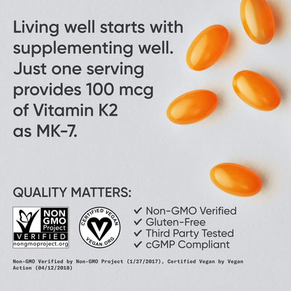 Sports Research Vitamin K2, Plant-Based, 100 mcg, 60 Veggie Softgels - view 6