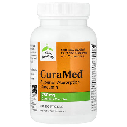 Terry Naturally CuraMed Curcumin, 750 mg, 60 Softgels - view 3