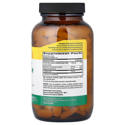 Country Life Calcium Magnesium Zinc, 250 Tablets - view 2