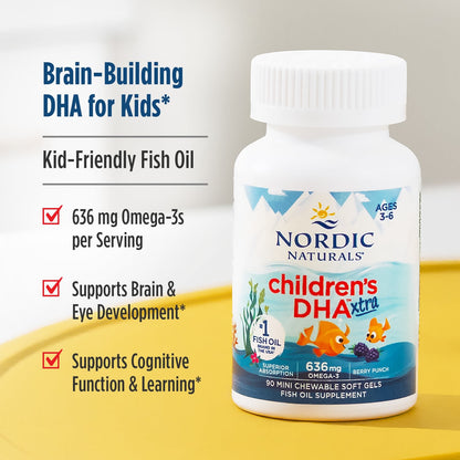 Nordic Naturals Children's DHA Xtra, Berry Punch, Ages 3-6, 90 Mini Soft Gels - view 4