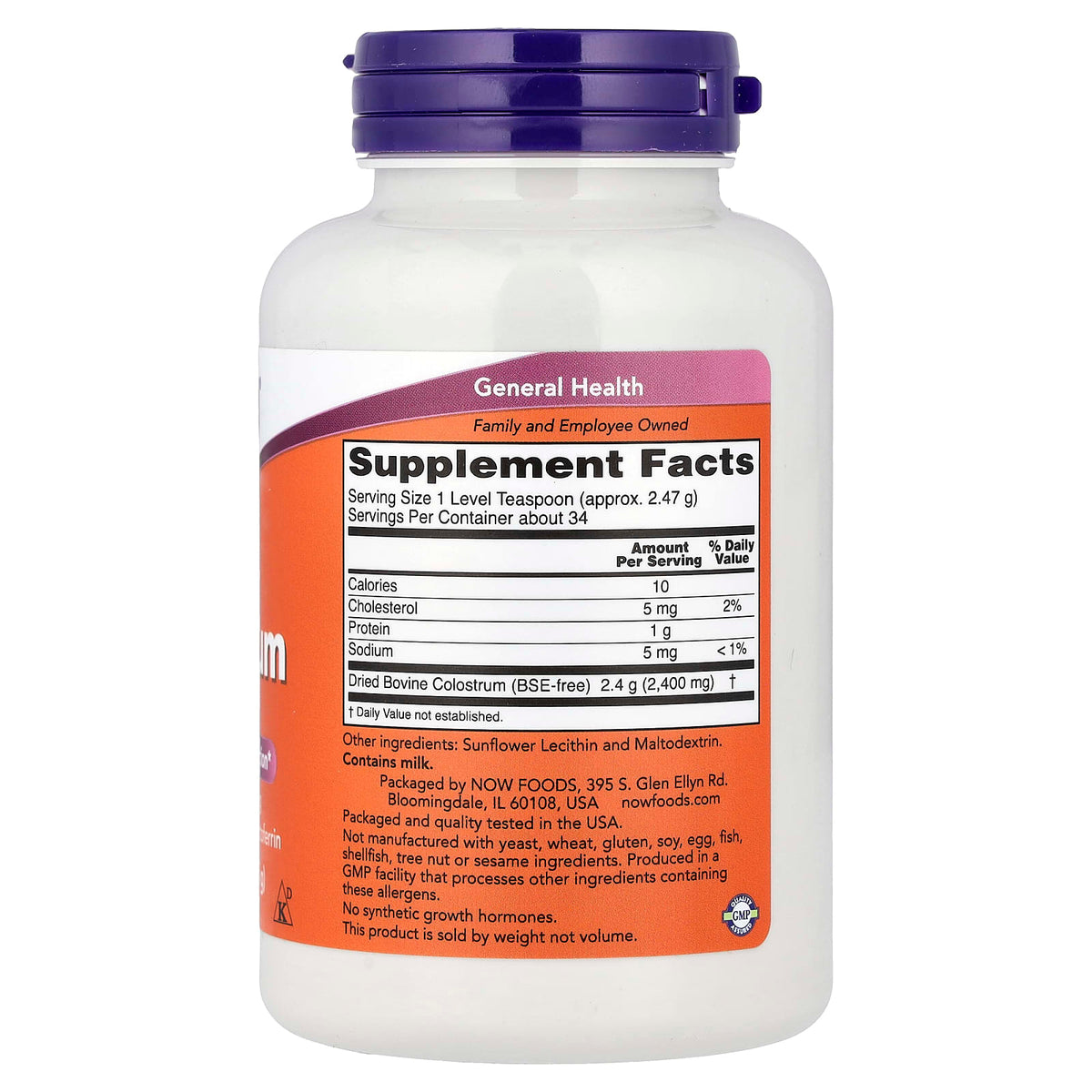 NOW Foods Colostrum Powder, 85 g (3 oz) - view 2