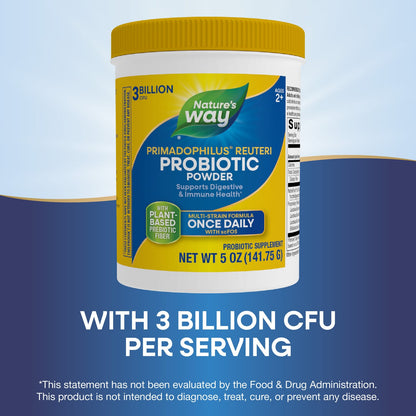 Nature's Way Primadophilus Reuteri Probiotic Powder, 3 Billion CFU, 142 g (5 oz) - view 3