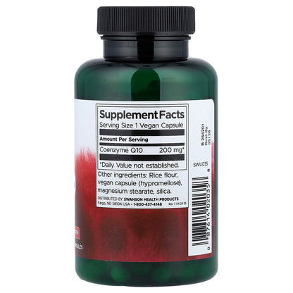 Swanson Vitamins CoQ10, 200 mg, 90 Vegan Capsules - view 2