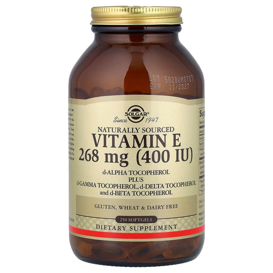 Solgar Vitamin E Naturally Sourced, 268 mg (400 IU), 250 Softgels