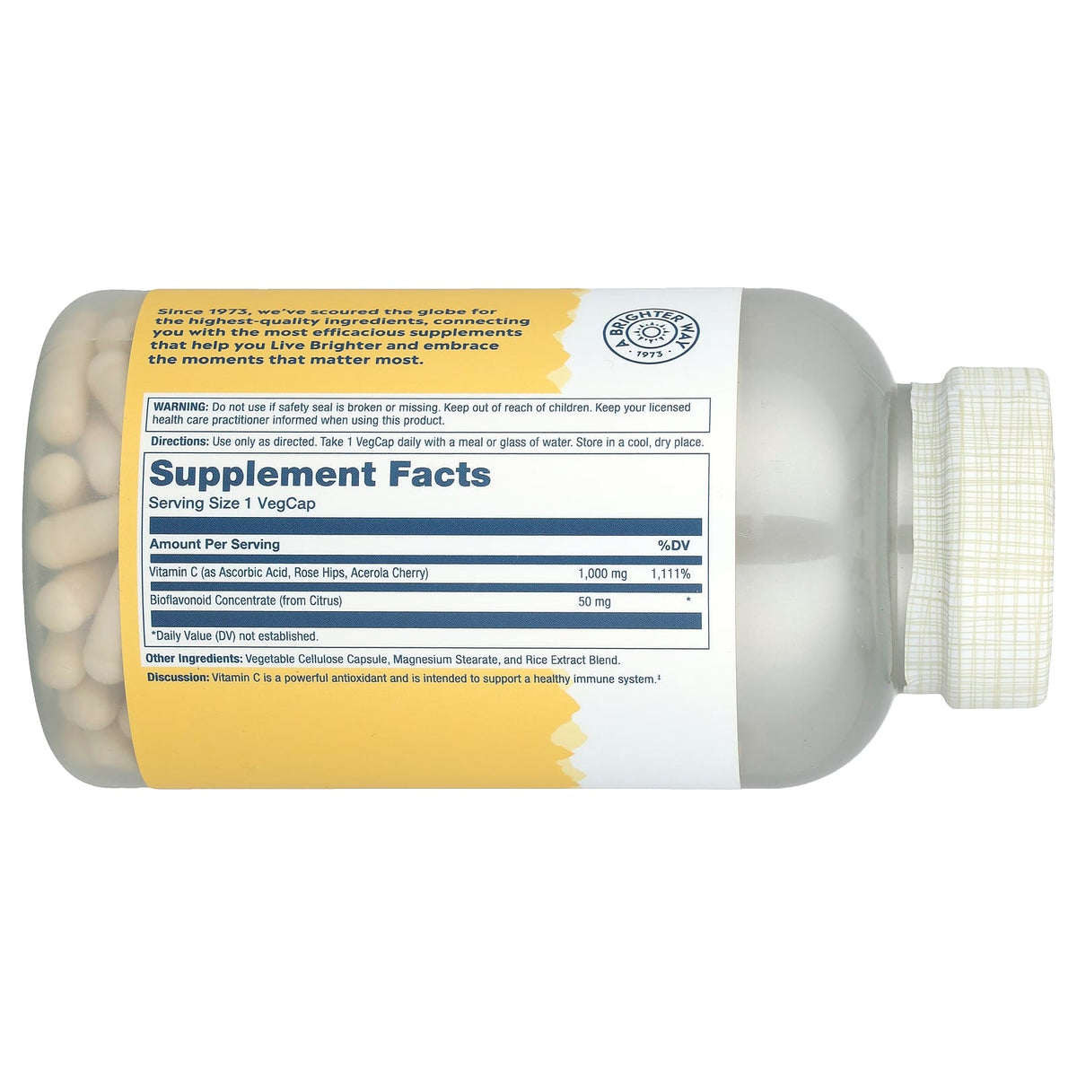 Solaray Vitamin C with Bioflavonoid Concentrate, 1,000 mg, 250 VegCaps - view 2