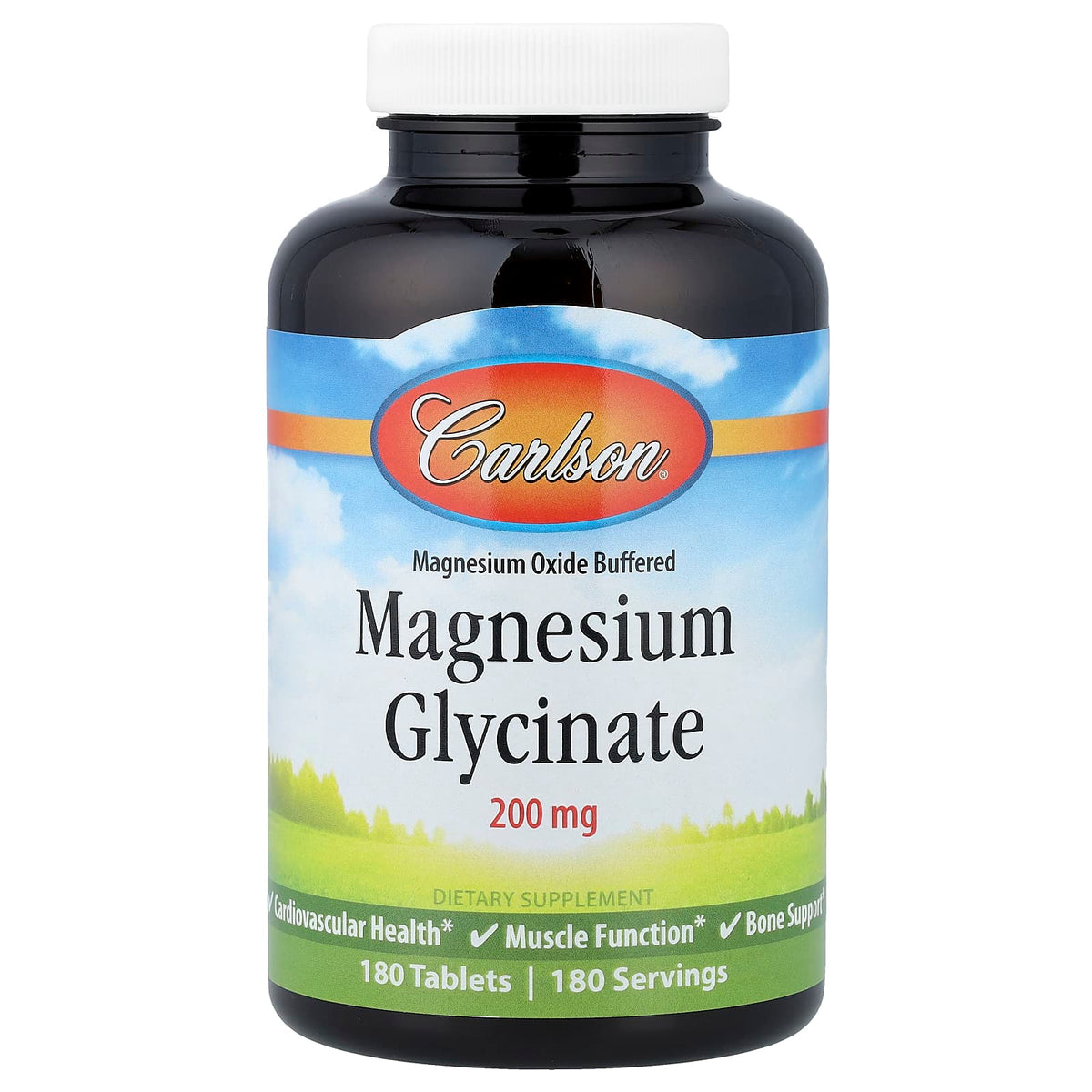Carlson Magnesium Glycinate 200 mg, 180 Tablets