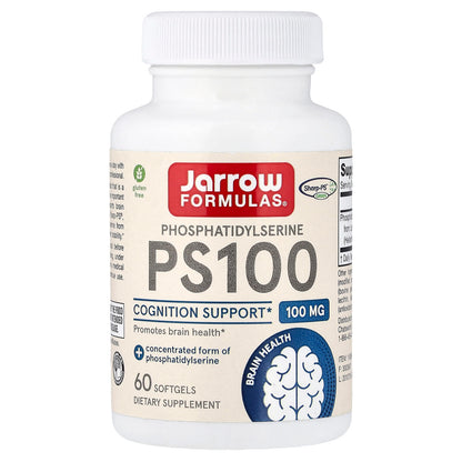 Jarrow Formulas PS100 Phosphatidylserine 100 mg, 60 Softgels