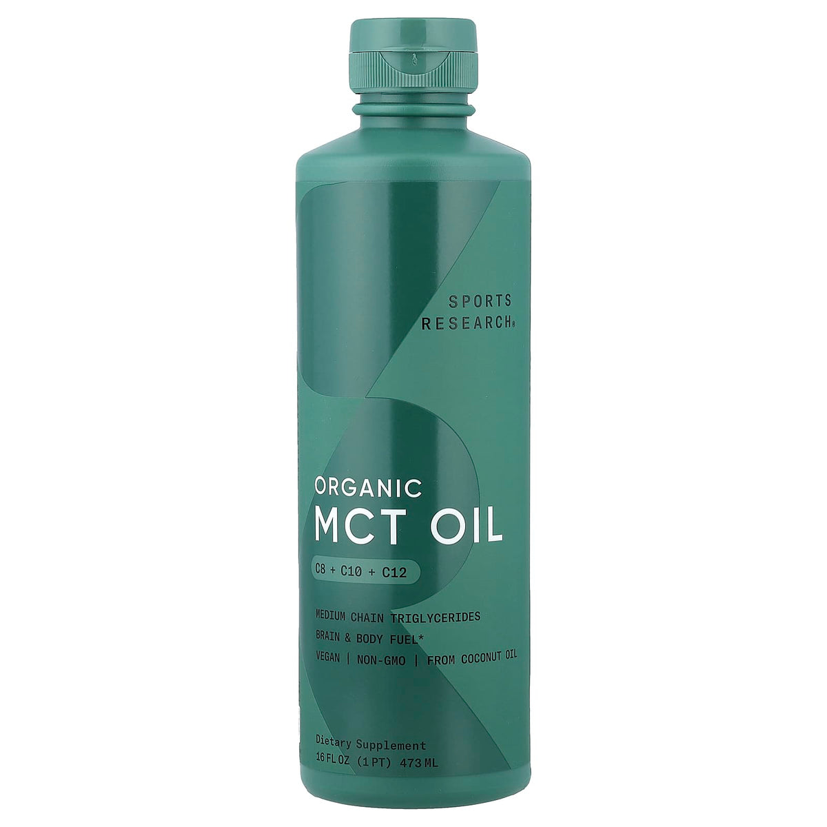 Sports Research Organic MCT Oil, C8 + C10 + C12, 16 fl oz (473 ml)