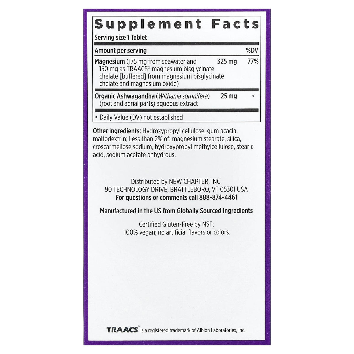 New Chapter Magnesium + Ashwagandha, 60 Vegan Tablets - view 2