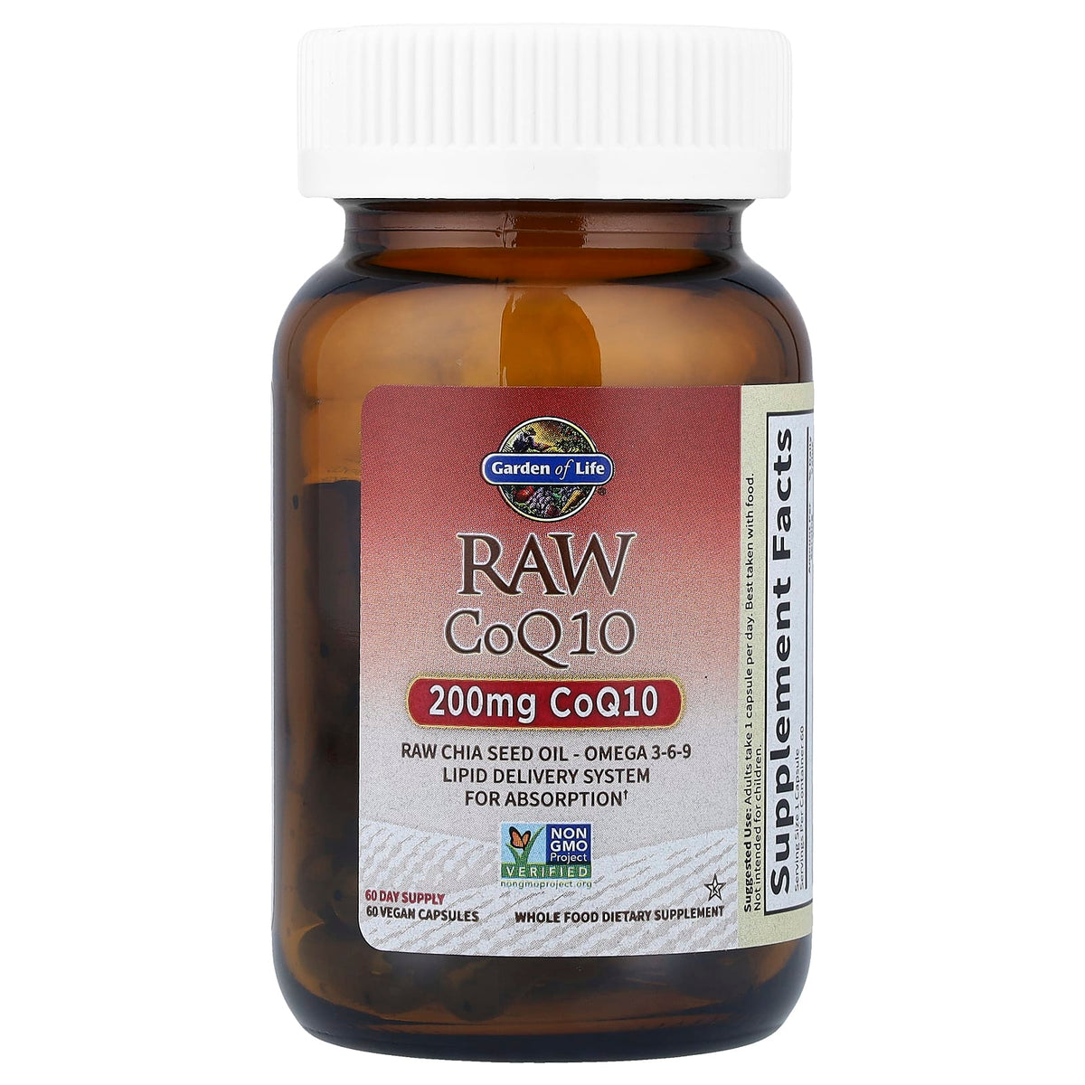 Garden of Life RAW CoQ10, 60 Vegan Capsules - view 3
